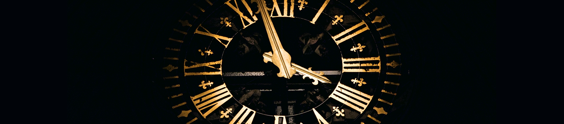 A gold clock-face A gold clock-face
