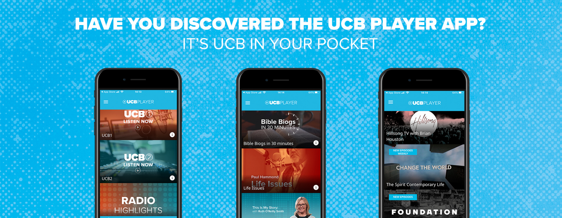 Have you discovered the UCB Player app? It’s UCB in your pocket Have you discovered the UCB Player app? It’s UCB in your pocket