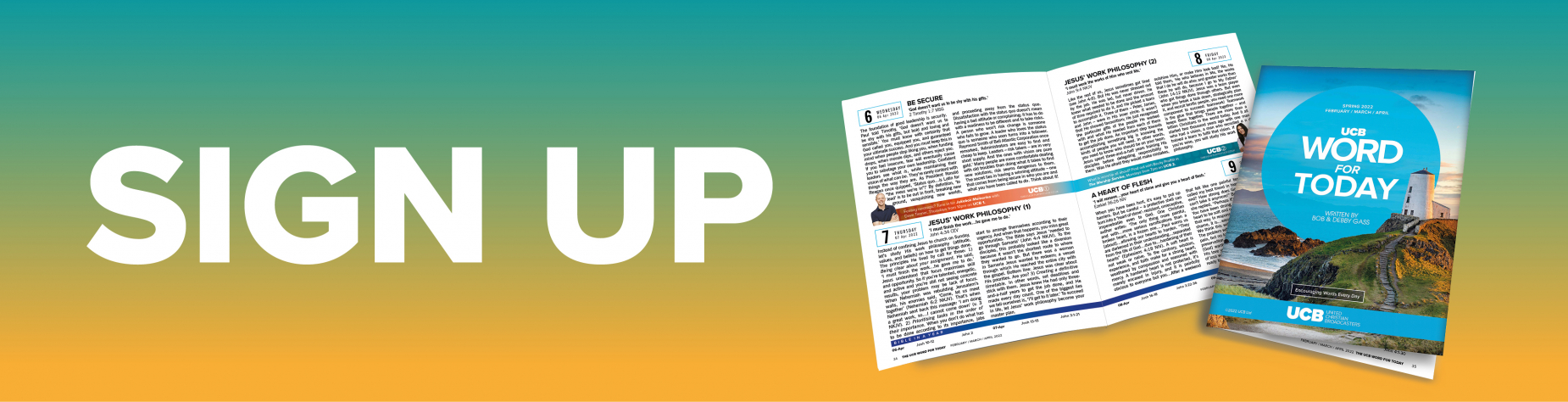Sign up for the UCB Word For Today